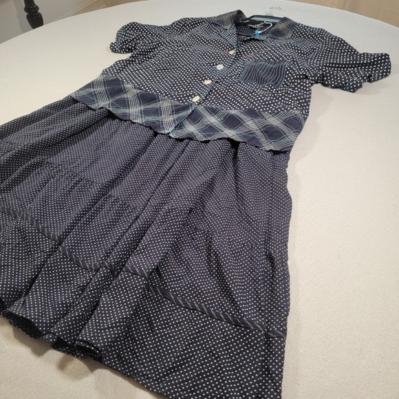 Vtg Carole Little 2‎ Piece Set Skirt Top Women's 16 Polka Dot Plaid Cottagecore - Picture 3 of 14